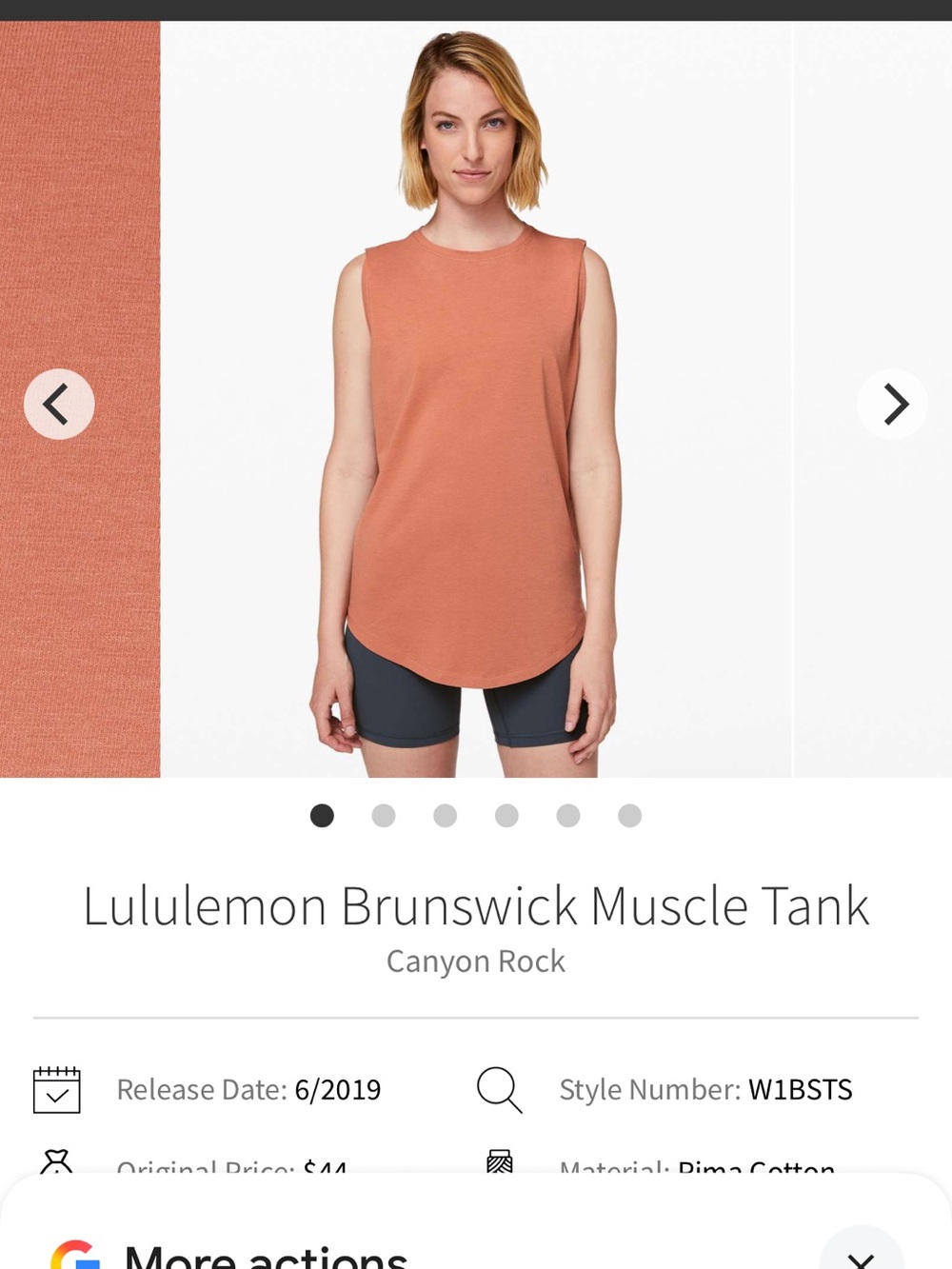 Lululemon Top Bundle Muscle Tank Cold Shoulder Canyon Rock Rust Orange XL/L - Picture 10 of 13